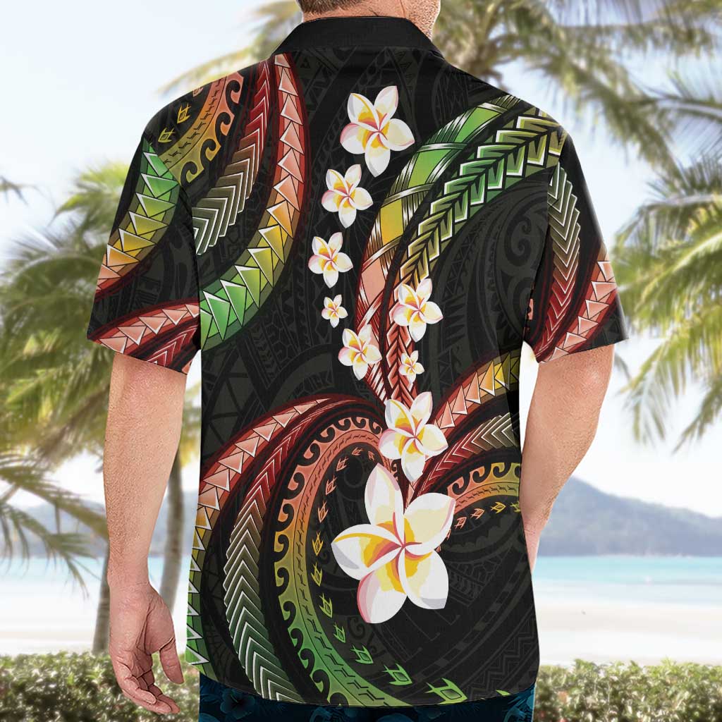 Hawaii Plumeria Reggae Hawaiian Shirt Polynesian Pattern