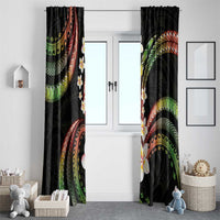 Hawaii Plumeria Reggae Window Curtain Polynesian Pattern