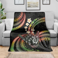 Hawaii Shaka Sign Blanket Fantastic Frangipani Reggae