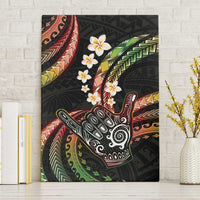Hawaii Shaka Sign Canvas Wall Art Fantastic Frangipani Reggae