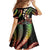 Hawaii Shaka Sign Family Matching Off Shoulder Short Dress and Hawaiian Shirt Fantastic Frangipani Reggae