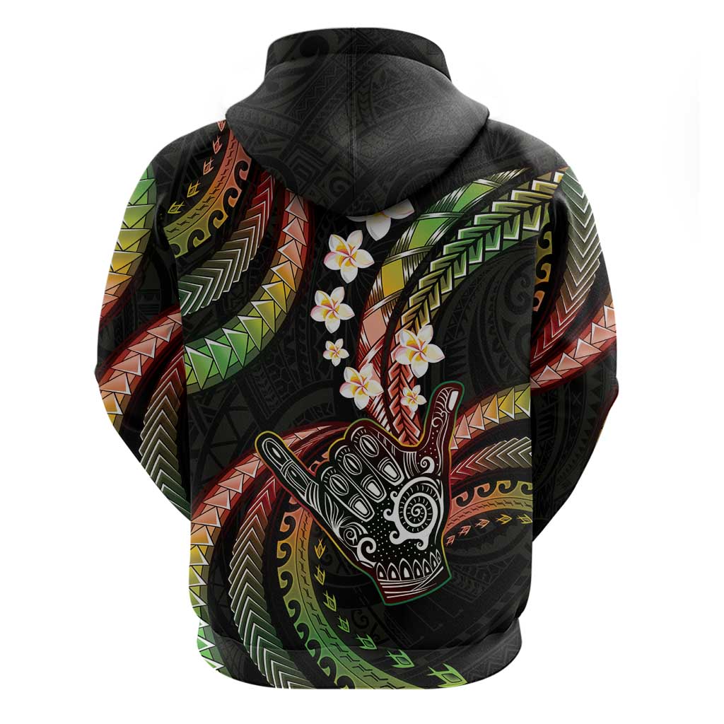 Hawaii Shaka Sign Hoodie Fantastic Frangipani Reggae