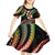 Hawaii Shaka Sign Kid Short Sleeve Dress Fantastic Frangipani Reggae