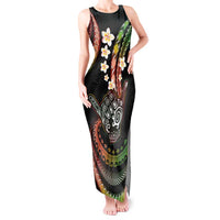 Hawaii Shaka Sign Tank Maxi Dress Fantastic Frangipani Reggae