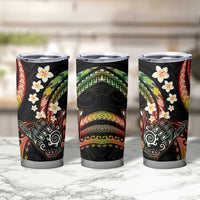 Hawaii Shaka Sign Tumbler Cup Fantastic Frangipani Reggae