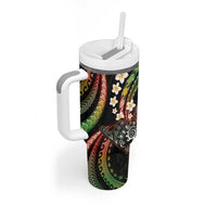 Hawaii Shaka Sign Tumbler With Handle Fantastic Frangipani Reggae