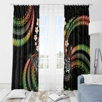 Hawaii Shaka Sign Window Curtain Fantastic Frangipani Reggae