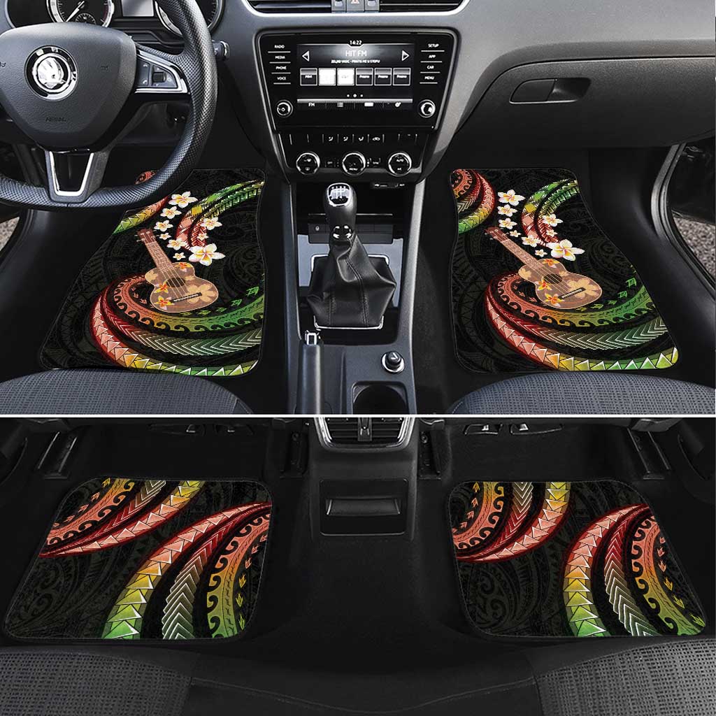 Hawaiian Ukulele Car Mats Jawaiian Fantastic Plumeria