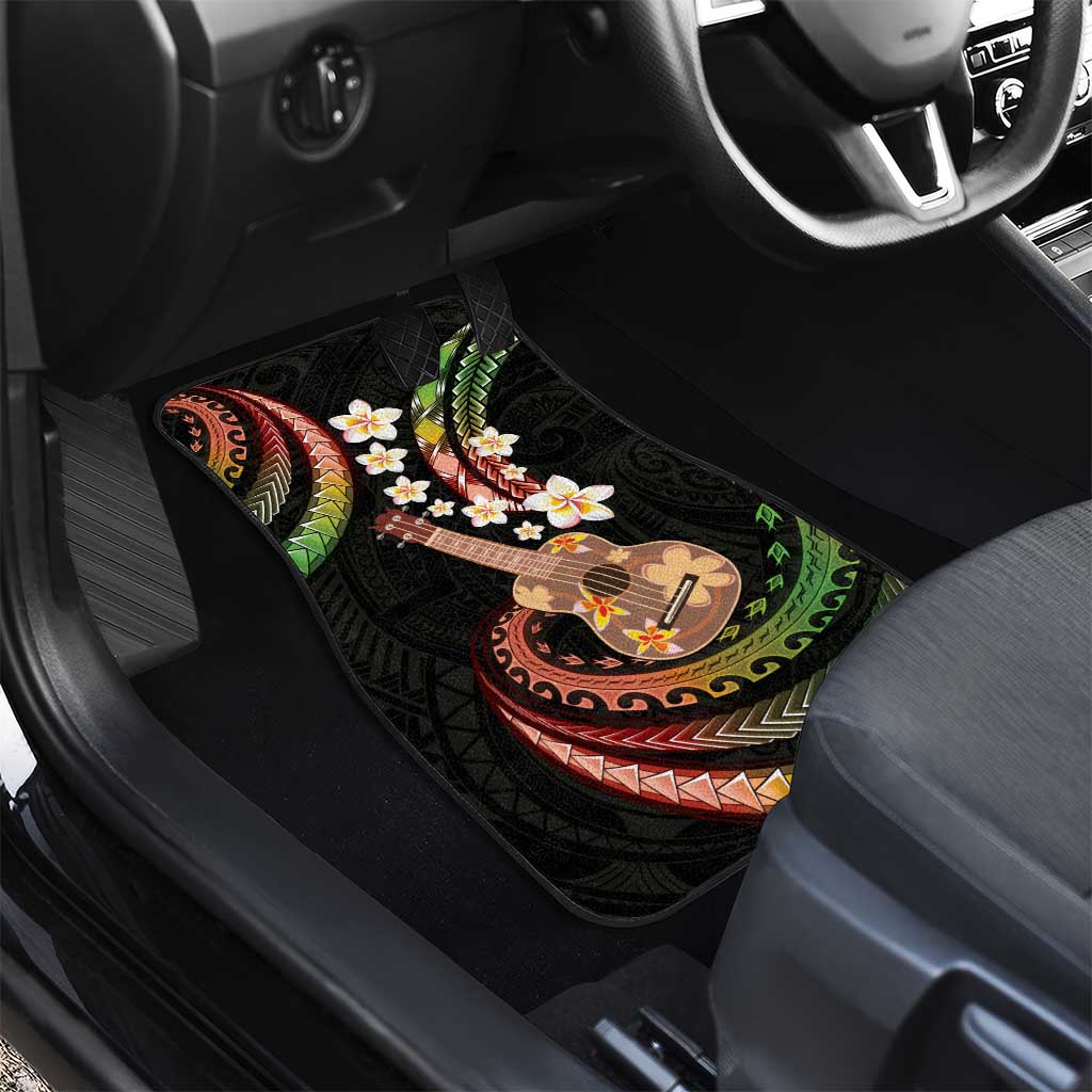 Hawaiian Ukulele Car Mats Jawaiian Fantastic Plumeria
