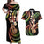 Hawaiian Ukulele Couples Matching Off Shoulder Maxi Dress and Hawaiian Shirt Jawaiian Fantastic Plumeria