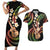 Hawaiian Ukulele Couples Matching Short Sleeve Bodycon Dress and Hawaiian Shirt Jawaiian Fantastic Plumeria