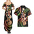 Hawaiian Ukulele Couples Matching Summer Maxi Dress and Hawaiian Shirt Jawaiian Fantastic Plumeria