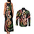 Hawaiian Ukulele Couples Matching Tank Maxi Dress and Long Sleeve Button Shirt Jawaiian Fantastic Plumeria