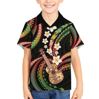Hawaiian Ukulele Kid Hawaiian Shirt Jawaiian Fantastic Plumeria