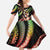 Hawaiian Ukulele Kid Short Sleeve Dress Jawaiian Fantastic Plumeria