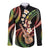 Hawaiian Ukulele Long Sleeve Button Shirt Jawaiian Fantastic Plumeria