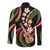 Hawaiian Ukulele Long Sleeve Button Shirt Jawaiian Fantastic Plumeria