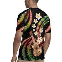 Hawaiian Ukulele Rugby Jersey Jawaiian Fantastic Plumeria