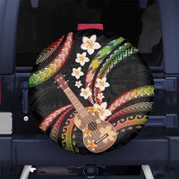 Hawaiian Ukulele Spare Tire Cover Jawaiian Fantastic Plumeria