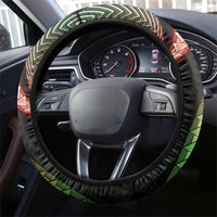 Hawaiian Ukulele Steering Wheel Cover Jawaiian Fantastic Plumeria
