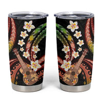 Hawaiian Ukulele Tumbler Cup Jawaiian Fantastic Plumeria