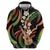 Hawaiian Ukulele Zip Hoodie Jawaiian Fantastic Plumeria