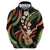 Hawaiian Ukulele Zip Hoodie Jawaiian Fantastic Plumeria
