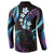 Hawaii Map Kanaka Maoli Button Sweatshirt Fantastic Frangipani Amethyst Gradient