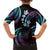 Hawaii Map Kanaka Maoli Family Matching Puletasi and Hawaiian Shirt Fantastic Frangipani Amethyst Gradient