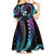 Hawaii Map Kanaka Maoli Kid Short Sleeve Dress Fantastic Frangipani Amethyst Gradient
