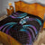 Hawaii Map Kanaka Maoli Quilt Fantastic Frangipani Amethyst Gradient