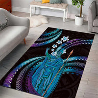 Hawaii King Kamehameha Area Rug Fantastic Plumeria Amethyst Gradient