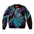 Hawaii King Kamehameha Bomber Jacket Fantastic Plumeria Amethyst Gradient