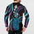 Hawaii King Kamehameha Button Sweatshirt Fantastic Plumeria Amethyst Gradient