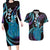 Hawaii King Kamehameha Couples Matching Long Sleeve Bodycon Dress and Hawaiian Shirt Fantastic Plumeria Amethyst Gradient