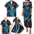 Hawaii King Kamehameha Family Matching Puletasi and Hawaiian Shirt Fantastic Plumeria Amethyst Gradient
