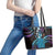 Hawaii King Kamehameha Leather Tote Bag Fantastic Plumeria Amethyst Gradient