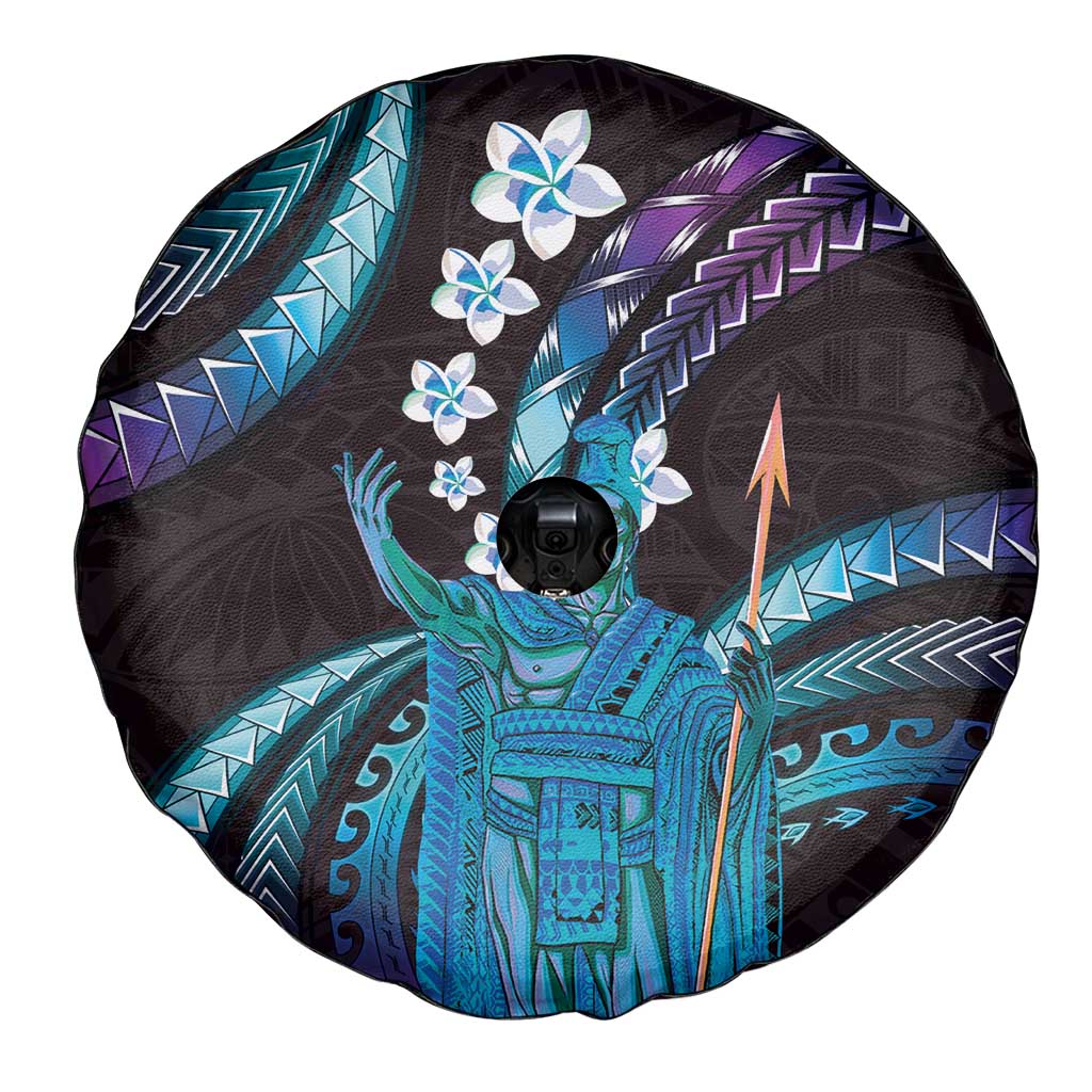 Hawaii King Kamehameha Spare Tire Cover Fantastic Plumeria Amethyst Gradient