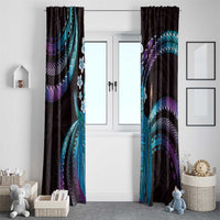 Hawaii King Kamehameha Window Curtain Fantastic Plumeria Amethyst Gradient