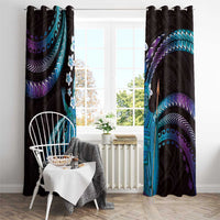 Hawaii King Kamehameha Window Curtain Fantastic Plumeria Amethyst Gradient