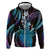 Hawaii King Kamehameha Zip Hoodie Fantastic Plumeria Amethyst Gradient