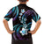 Hawaii Plumeria Family Matching Puletasi and Hawaiian Shirt Amethyst Gradient Polynesian Pattern