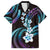 Hawaii Plumeria Family Matching Puletasi and Hawaiian Shirt Amethyst Gradient Polynesian Pattern