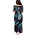 Hawaii Plumeria Family Matching Puletasi and Hawaiian Shirt Amethyst Gradient Polynesian Pattern