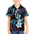 Hawaii Plumeria Family Matching Puletasi and Hawaiian Shirt Amethyst Gradient Polynesian Pattern