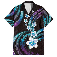 Hawaii Plumeria Hawaiian Shirt Amethyst Gradient Polynesian Pattern