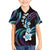 Hawaii Plumeria Kid Hawaiian Shirt Amethyst Gradient Polynesian Pattern
