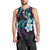 Hawaii Plumeria Men Tank Top Amethyst Gradient Polynesian Pattern