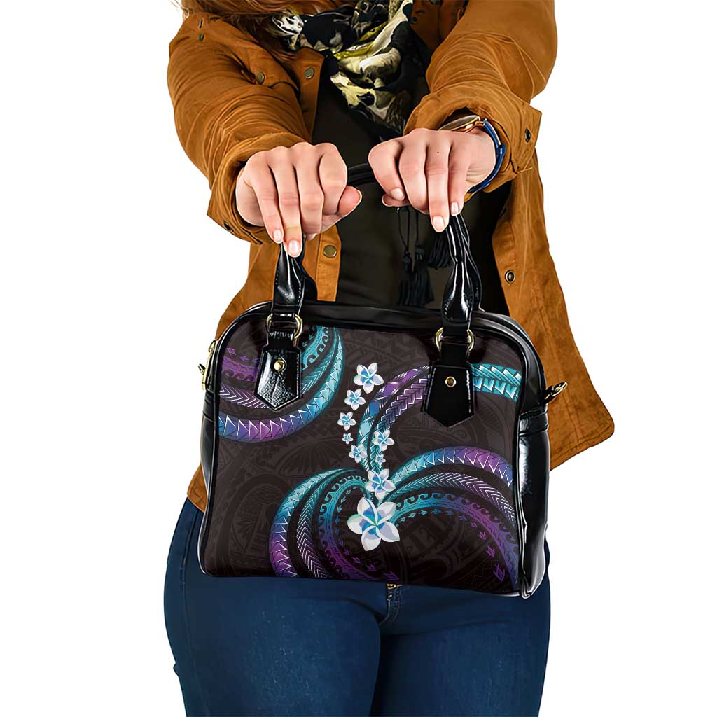 Hawaii Plumeria Shoulder Handbag Amethyst Gradient Polynesian Pattern LT01 One Size Purple - Polynesian Pride