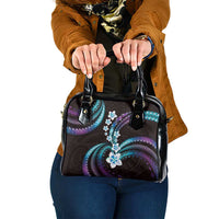 Hawaii Plumeria Shoulder Handbag Amethyst Gradient Polynesian Pattern LT01 One Size Purple - Polynesian Pride